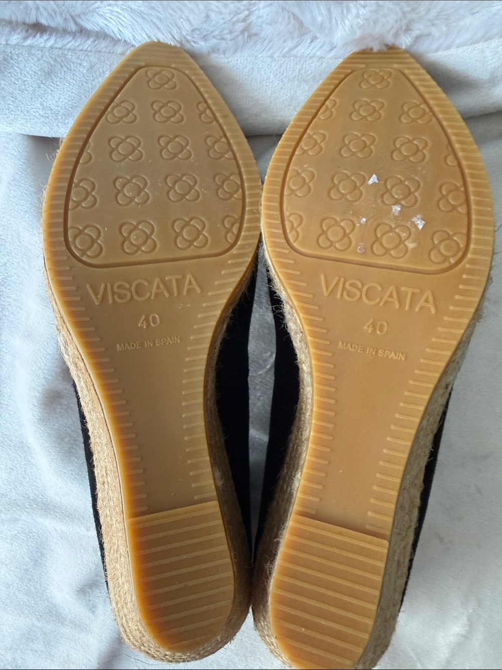 Never worn! Viscata Espadrilles Roses Canvas V Cut Espadrille Wedges Size 40 - Picture 8 of 8